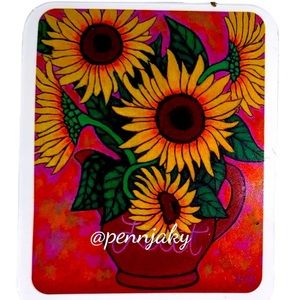🍂🌻2 for $9 or 4 for $15 🌻 Pretty Sunflower Pink Background decal